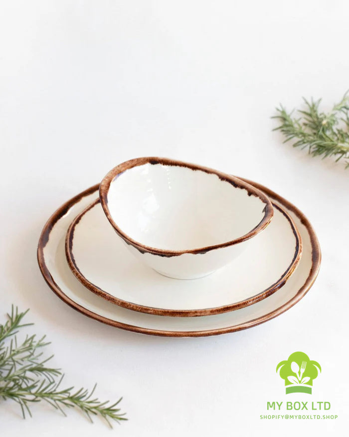 Natural Brown "Organic" 12-piece Dinner Set