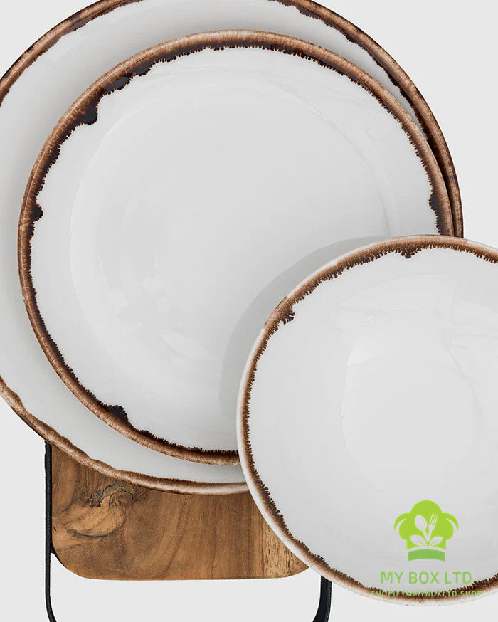 Natural Brown "Regular" 12-piece Dinner Set