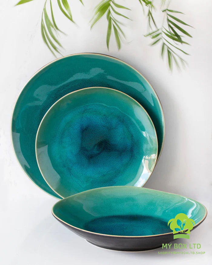 Riviera Blue 12-piece Dinner Set