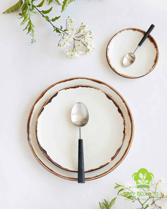 Natural Brown "Organic" 12-piece Dinner Set